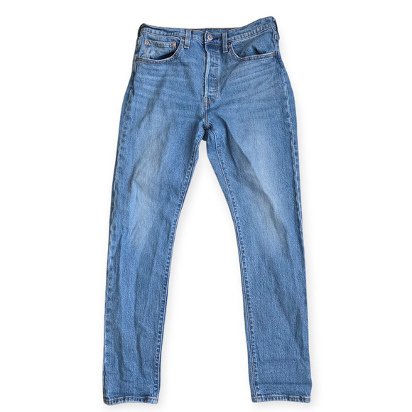 Levi's 501 Button-Fly Skinny Light Wash Jeans Women Sz 30x31 - Picture 1 of 11